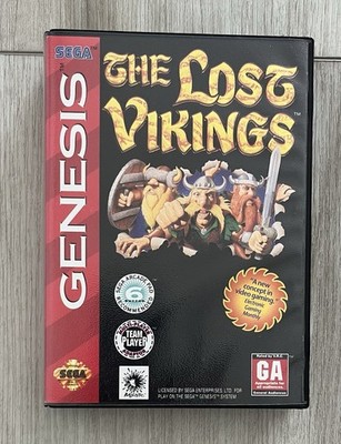 The Lost Vikings Sega Genesis Game CIB Complete TESTED WORKS