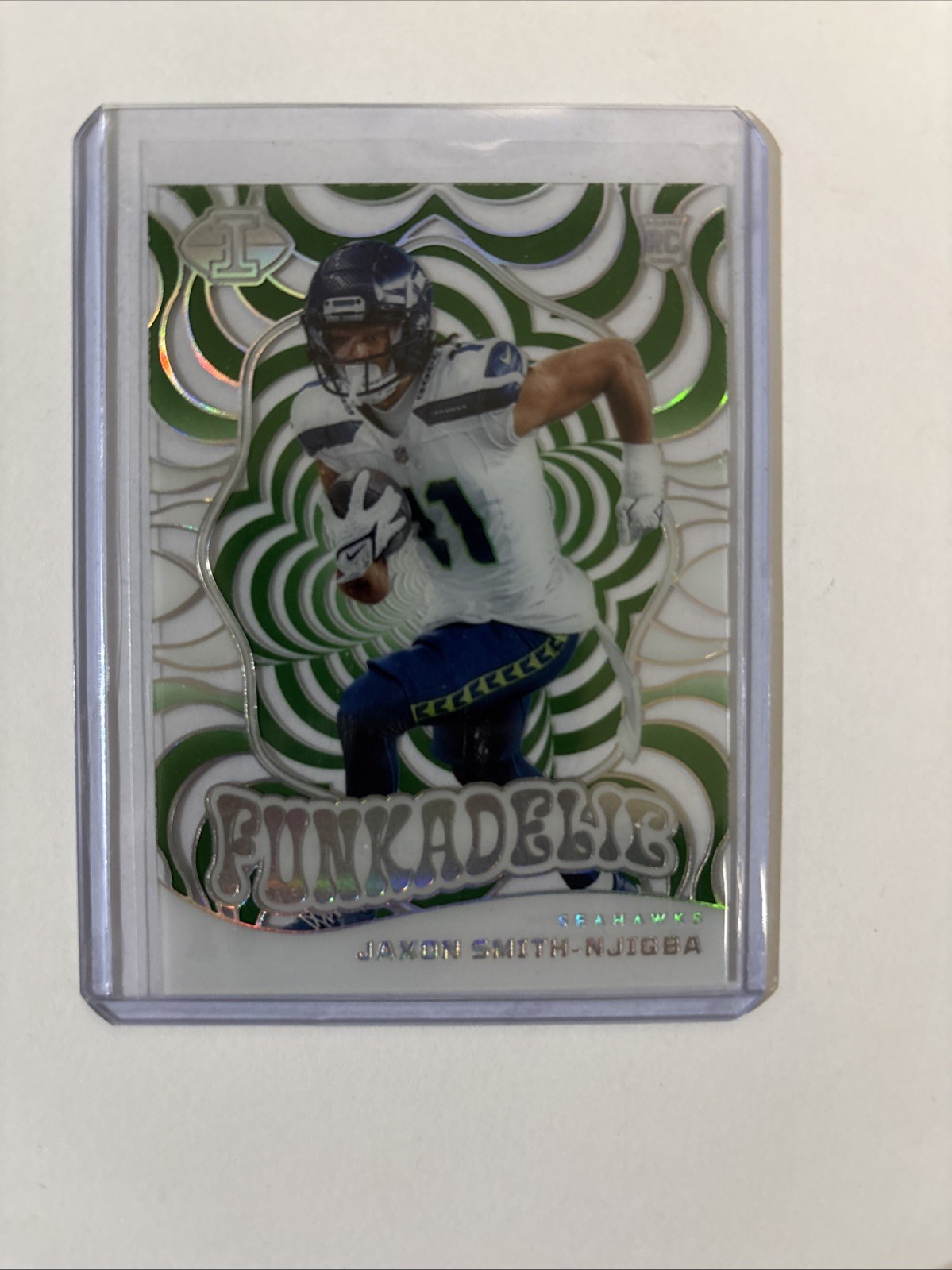 2023 Panini Illusions Funkadelic Emerald Jaxon Smith-Njigba #16 Rookie