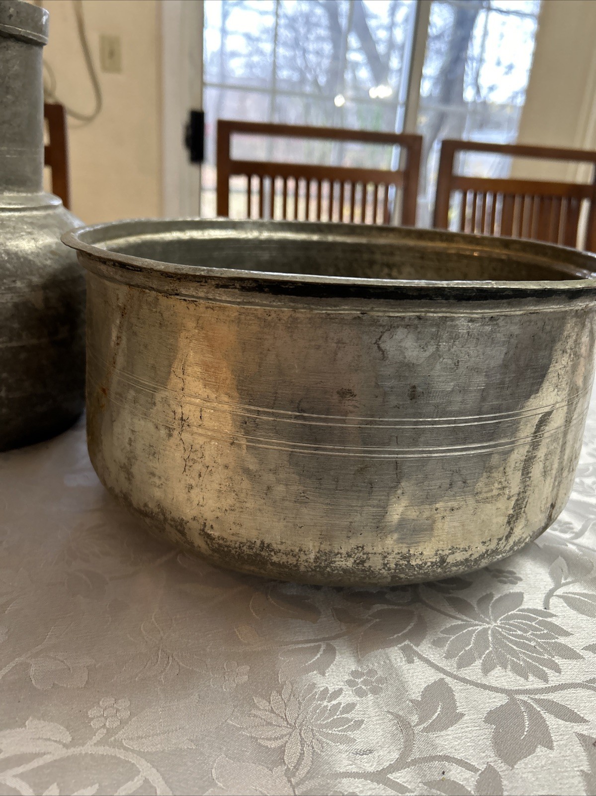 Lot Of 3 Antique Persian Handmade Copper Pot Strainer Jug