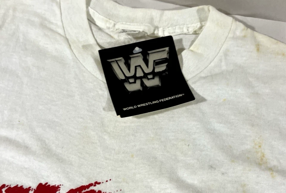 Camiseta 1985 WWF HULK HOGAN WRESTLEMANIA CON ETIQUETA RARA 1985 Y BANDANA DE LUCHA LIBRE MEDIANA Foto 3 de 4