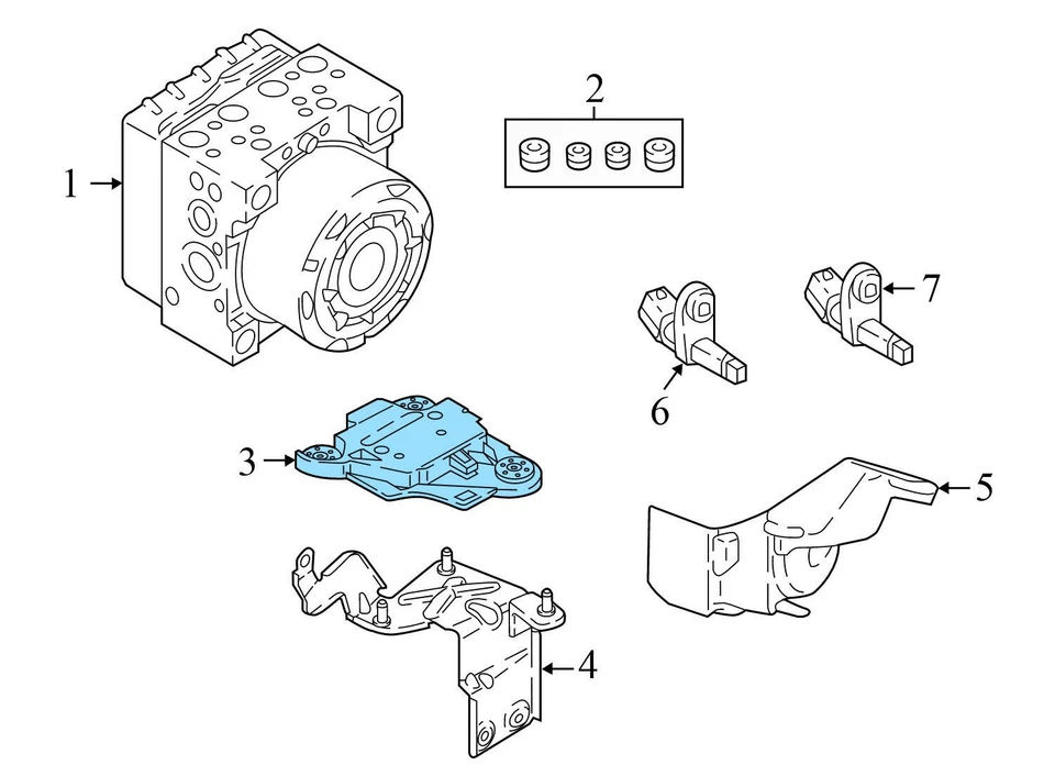 AUDI TT QUATTRO 2016-2023 - Montaje/soporte bomba abs 5Q0614235 Foto 3 de 4