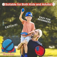 Toss and Catch Ball Game with Glove Outdoor Toy for Kids Age 3-12 Birthday Gift