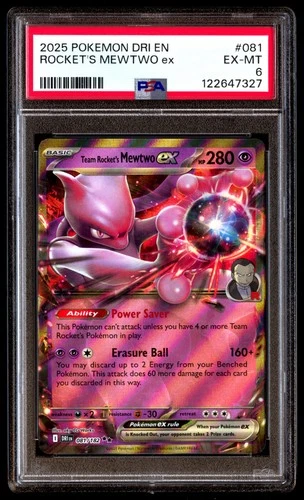 PSA 6 Rocket's Mewtwo EX 081 Pokemon Dri En Destined Rivals 2025