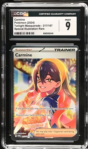 Carmine 217/167 Special Art Rare - Twilight Masquerade CGC 9 Mint
