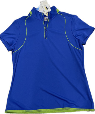 NWT EP Pro Tour Tech Women's Golf 1/3 Zip S/S Shirt Top Juniper Multi S