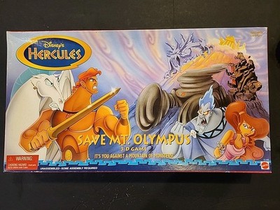 Disney Hercules Save 3-D Mt. Olympus Board Game Complete Open Box 1997 