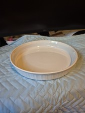 Corning French White F 3 B Pie, Quiche, Tartt Dish o średnicy 10 cali wyprodukowane w USA. EUC