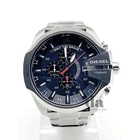 Diesel DZ4308 Mega Chief Black Dial Stainless Steel Chrono Band Men's Watch