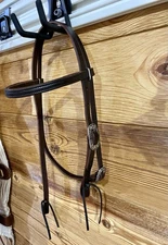 Dark Oil Browband Headstall With Jeremiah Watt Buckle