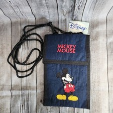 Disney Mickey Mouse Neck Strap Lanyard Wallet NWT Classic Retro Pouch Vintage