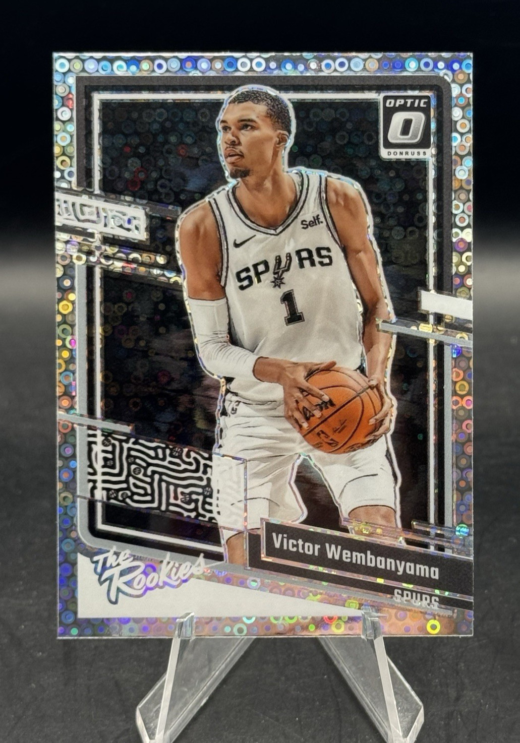 Victor Wembanyama 2023-24 Donruss Optic The Rookies Fast Break Silver Disco RC