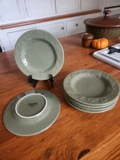 Price Drop! 6 Signatures HomeGrown Green Charcuterie/Appetizer/Dessert 6" Plates