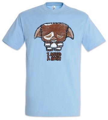 I Need A Bath Herren T-Shirt Gremlins Fun Gremlin Symbol Light Crossover Kleine