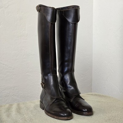 Women's size US 6.5 Tall Leather Riding Boots by ALBERTO FASCIANI Made in ITALY