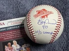 ERIC DAVIS Signed Inscribed 1990 World Series Baseball Cincinnati Reds JSA