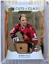 2024-25 Upper Deck Engrained Icons Cuts Of Class Gold Bobby Hull Stick /49