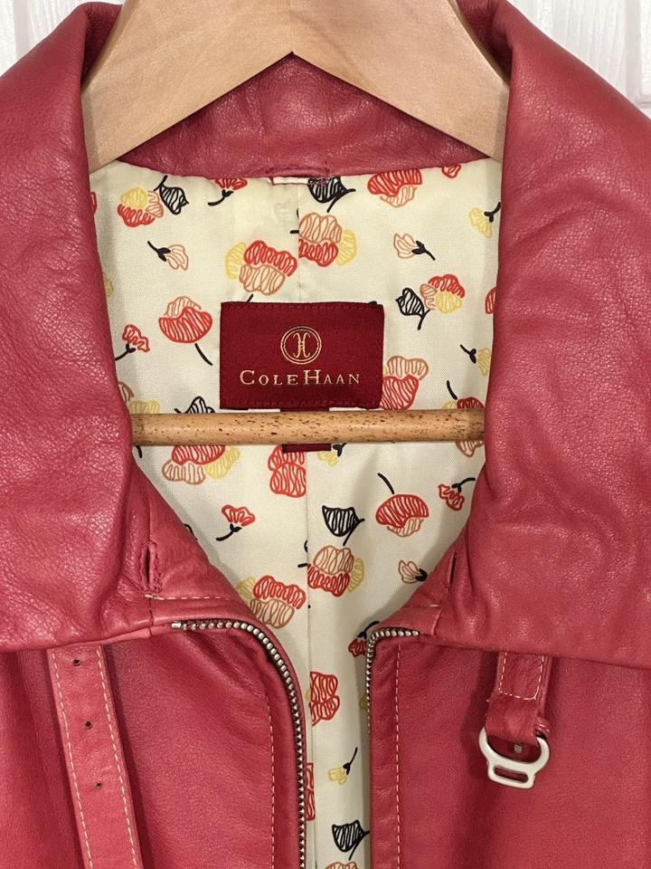 COLE HAAN - Thermore - Mujer Cuero Genuino, Piel - Chaqueta - Talla L - Nueva sin Etiquetas Foto 4 de 4