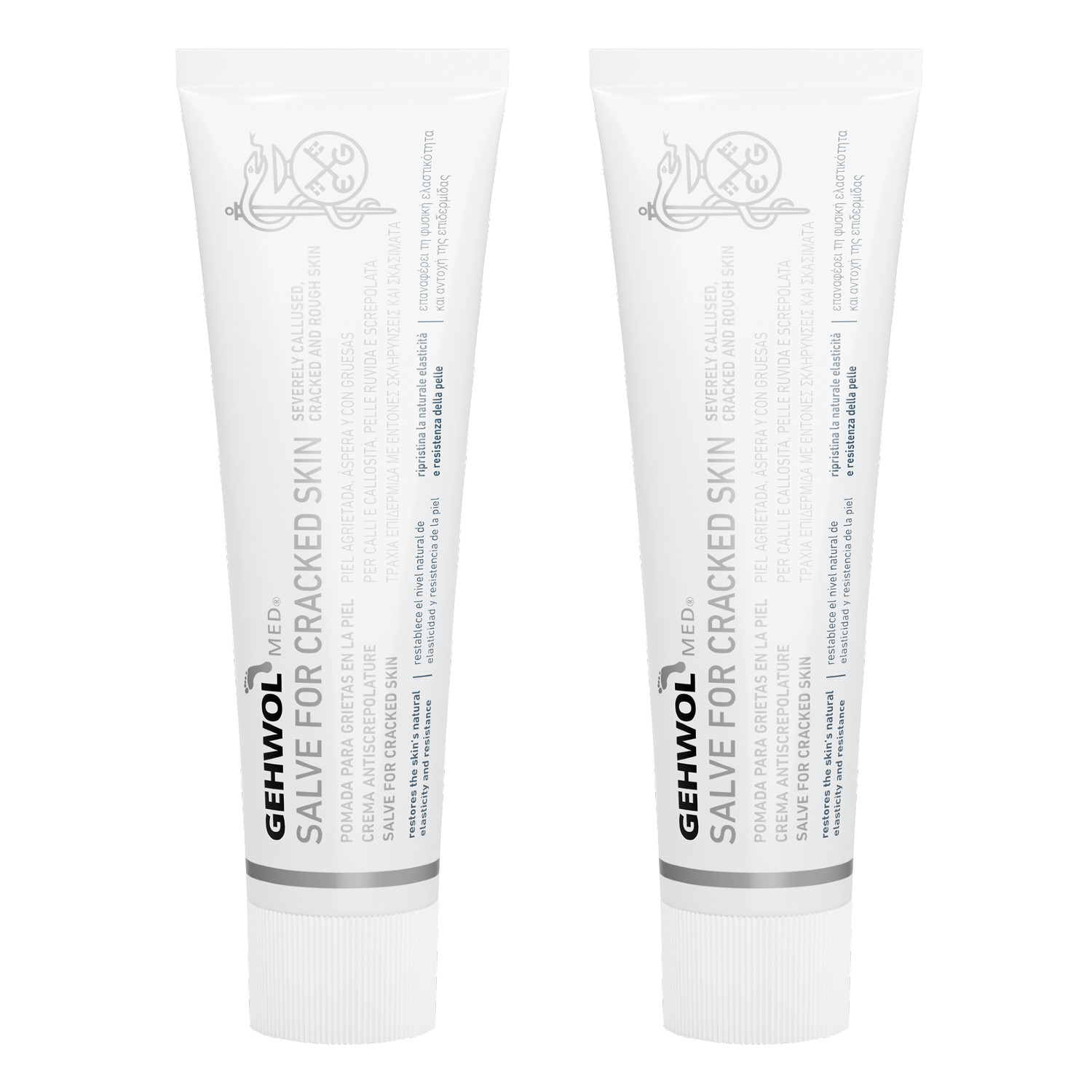 Gehwol Med Salve for Cracked Skin 125ml Tube x 2 | For Severe Dry / Rough Skin