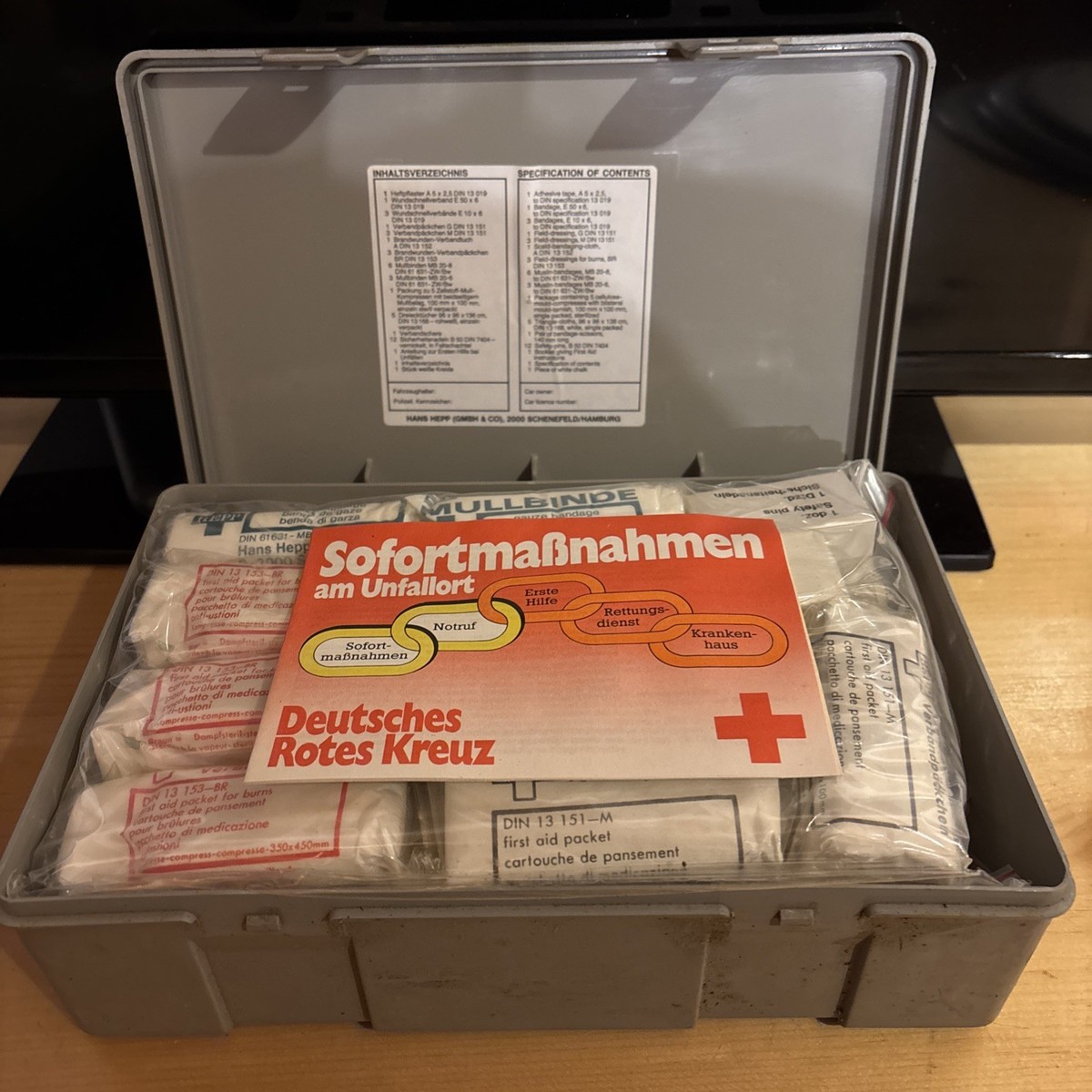 HEPP DIN Verbandkasten 救急箱 PORSCHE VintagePorsche HEPP First Aid Kit | eBay