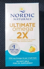 Nordic Naturals Ultimate Omega 2X, Lemon Flavor - 60 S.Gels - 2150 mg Omega-3 