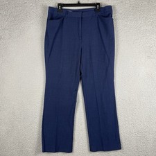 Brooks Brothers Explorer Dress Pants Womens 14 Navy Blue Trouser Wool Blend