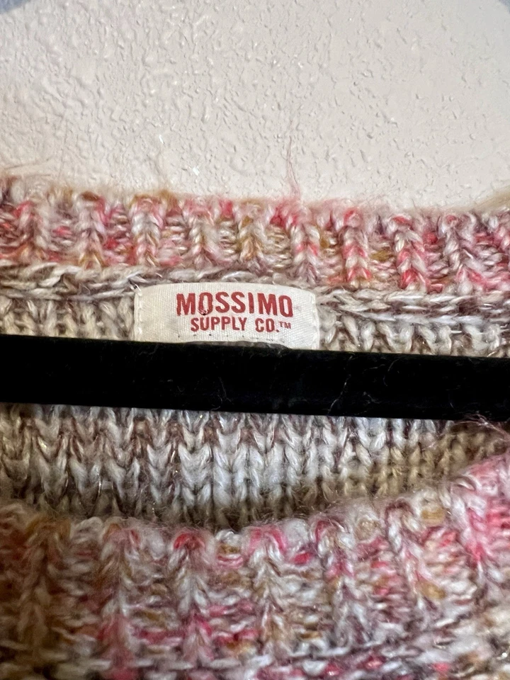 Suéter a rayas rosa y crema Mossimo. Etiqueta de talla no incluida-Ver medidas Foto 3 de 4