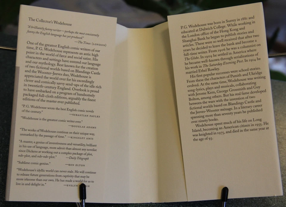 Something Fresh, P.G. Wodehouse, HC, DJ, 1st ed., 2005, Collector's Wodehouse Foto 4 de 4