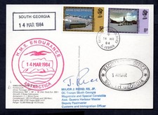 Falkland Island Dependencies - 1984 Postcard of HMS Endurance with Ships Cachet