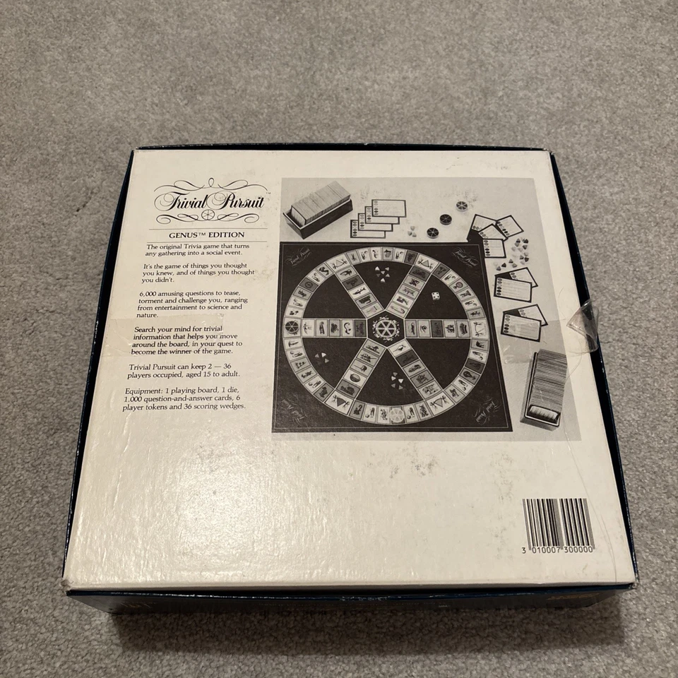 Trivial Pursuit Master Game Genus Edition 1983 - Parker Horn Abbot Complete - Image 2 of 4