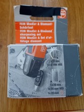 FEIN MUTIL TOOL MINI CUT and DIAMOND sharpening set. unused and in box