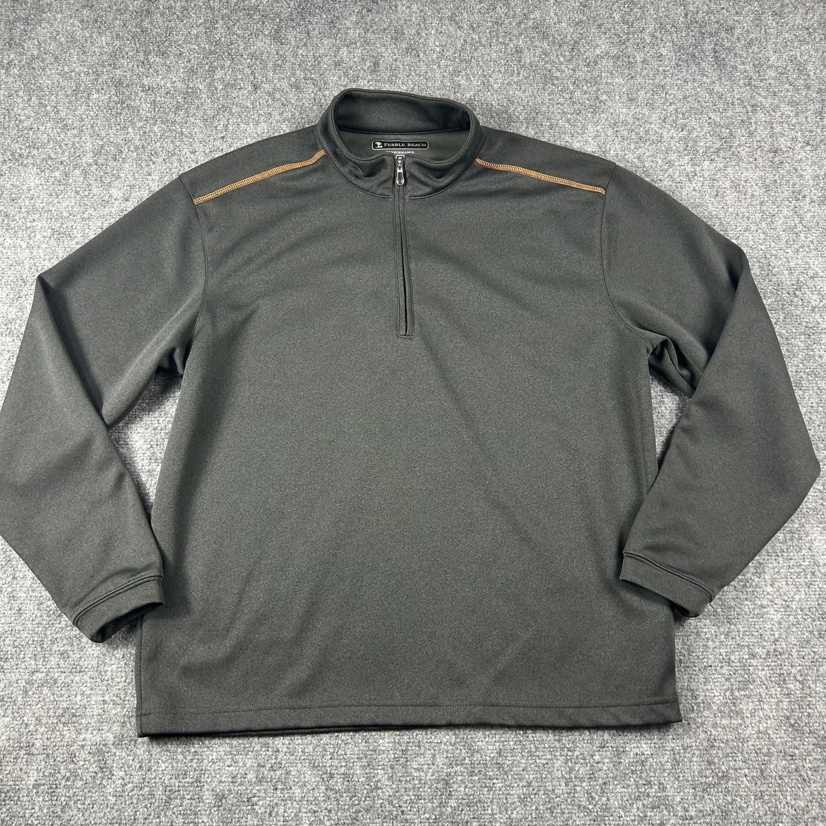 Pullover Pebble Beach Performance – Léger, Manches Longues, Homme Taille L, Blanc