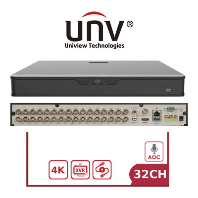 UNV 4K 32-Ch Audio TVI/AHD/CVI/CVBS Hybrid Uniview IP Network Security Recorder