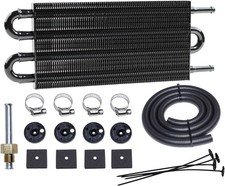 4-Pass Transmission Oil Cooler Kit Aluminum Radiator with 5/16 inch Tube
