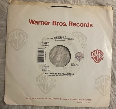 Jane Child Welcome to the Real World/Hey Mr. Jones 7'' Vinyl Single Warner Bros.