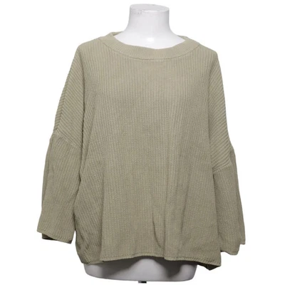 Indiska, pull en tricot, taille : XL, vert, coton biologique, unicolore #DtJ - Photo 1/4