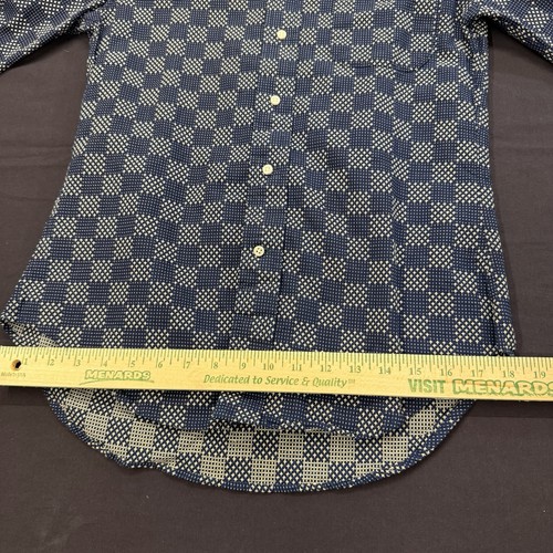 Gitman Bros Men’s Vintage Blue Checker Plaid Button Down Shirt Size M Brand New - Picture 2 of 7