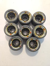 8 - CARRERA 96A SURE GRIP SKATE WHEELS USED NO BEARINGS VINTAGE
