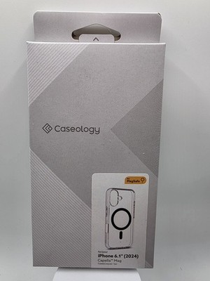 CASEOLOGY Capella Case for iPhone 6.1'' 2024 - Clear w/Black Mag Circle ~NEW / JJ