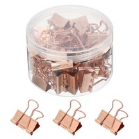 48 StüCk GroßE Binderclips Aus Metall, Papierbinderclips, RoséGold, 1,7 X 1 Zoll