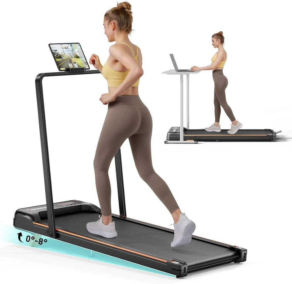 Under Desk Treadmill Alloy Steel 2.5HP Incline 8% Portable Exercise Machine - Image 3 of 4
