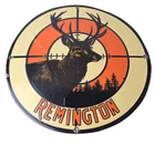 Vintage Remington Porcelain Sign - Firearms Rifles Deer Scope Gas Pump Sign