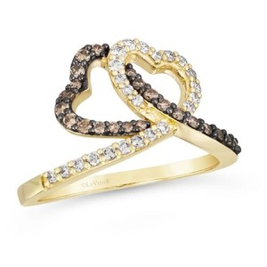 Le Vian 14K Yellow Gold Cocktail Ring 0.526 cts White Chocolate Diamonds Size 10