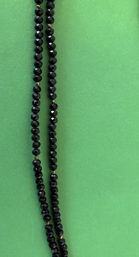 "Collar de cadena doble con etiqueta Spartina 449 Daufuskie Island cuentas negras 20""" - Imagen 2 de 6