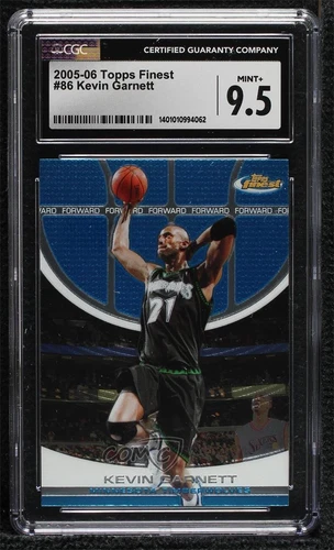 2005-06 Topps Finest Kevin Garnett #86 CGC 9.5 Mint+ HOF