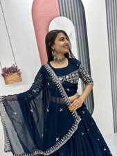 Bridal Engagement Lehenga Choli Fox Georgette Heavy Sequence Work Party Wear
