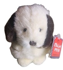 NWT 1998 RUSS Plush Beanie PALM PETS Brown White PALSY Puppy Dog