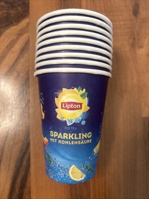 Lipton Einwegbecher Trinkbecher Pappbecher 9 Stück 0,2 L Neu