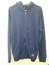 Quiksilver Full Zipper Hoodie Sweatshirt Jacket Layer Staple Mens Navy M New