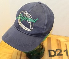 CRAZY 8 "LEGEND" FOOTBALL HAT BLUE YOUTH BOYS AGE 10-14 EMBROIDERED VGC D21