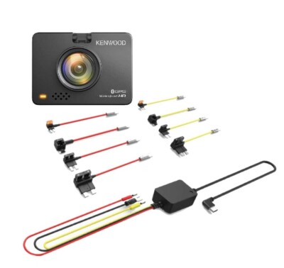 Kenwood DRV-A510WDP HD dash cam Wi-Fi GPS rear-view cam + CA-DR1130 Hardwire Kit